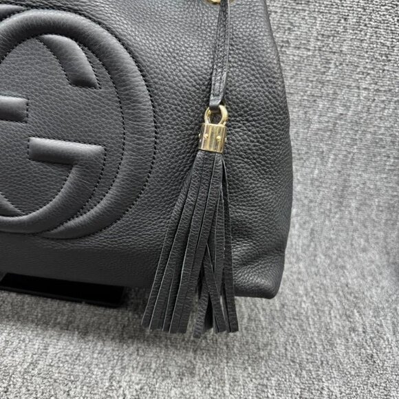 GUCCI Soho Black Leather Shoulder Bag ccofb650-102525 - Picture 4 of 15